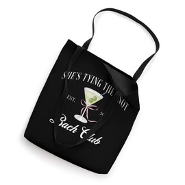 She's tying the knot Bachelorette Coquette Bow Bridal shower Tote Bag