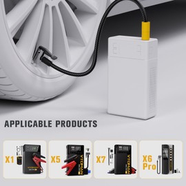 VTOMAN Air Inflator Hose Adapter for X1, X5, X6Pro, X7 Air Compressors, 19.68" Locking Tire Chuck Tube, Tire Inflator Universal,Suit for Car, Bicycle, motorcycle