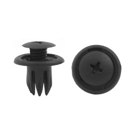 sourcingmap 20 Pcs 10mm Dia Hole Black Fender Rivets Panel Clip Screw Fastener