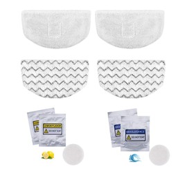 LeFix 4 Pack Washable Steam Mop Pads Replacement + 4 Fragrance Discs Compatible with Bissell Powerfresh 1940 1440 1544 1806 2075 Series, Model 19402 19404 19408 19409 1940a 1940f 1940q 1940t 1940w