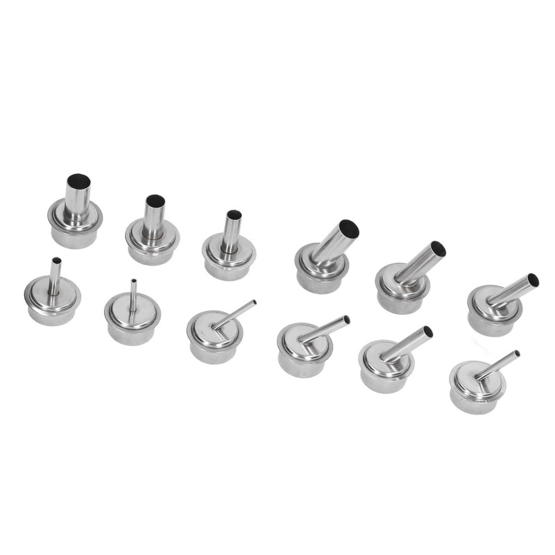 12Pcs Universal Hot Air Gun Nozzle Stainless Steel Standard Size