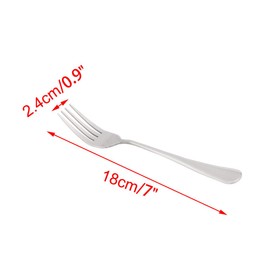 sourcing map Stainless Steel Forks 6 Pcs Salad Dinner Fork Tableware Dinnerware for Eating Cooking 7"