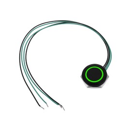 SING F LTD 19mm Push Button Switch DC12V Auto Reset for Car Horn Doorbell Button Panel (Green)