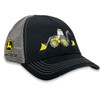 John Deere Embroidered Yellow Excavator Toddler Mesh Back Hat, Black