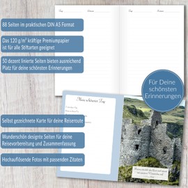 Travel Diary Ireland & Northern Ireland to Fill In | Diary with Lots of Variety, Exciting Tasks, Great Photos and Much More | Design Your Individual Travel Guide for Scandinavia | Calmondo