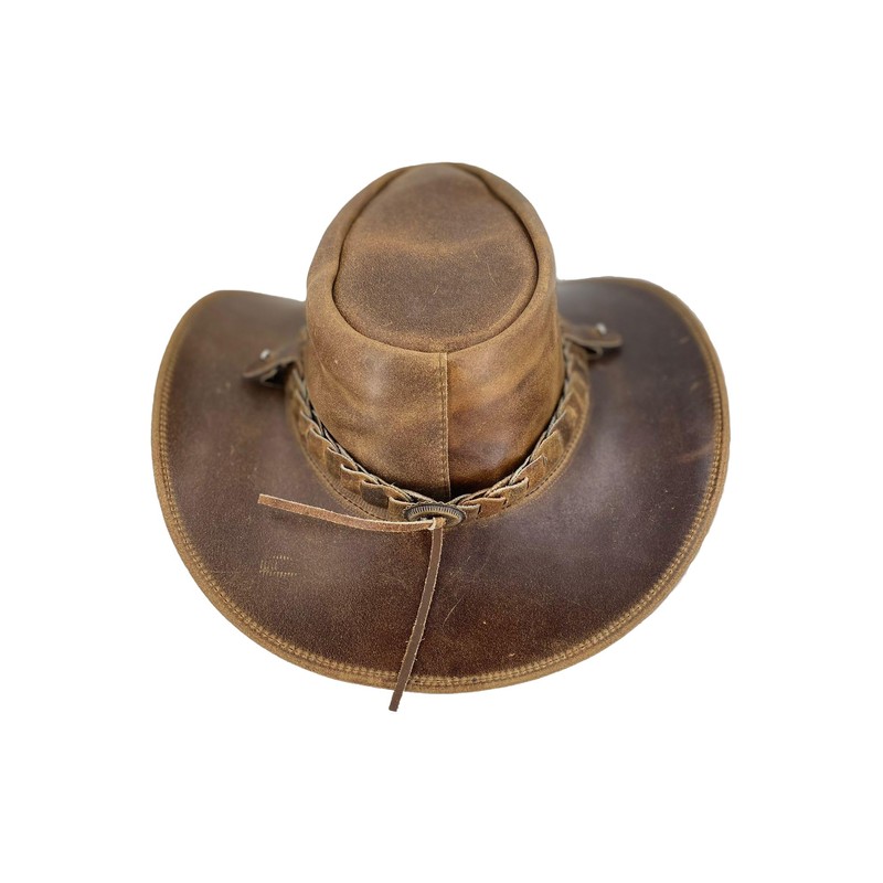 KAKADU Brumby Shapeable Leather Hat Brown
