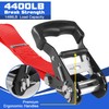 Heavy Duty Ratchet Straps for Trucks 4 PK 4400 LB