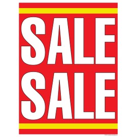 P40SYR "Sale Red Yellow Design " Furniture Flooring Vinyl Window Sale Sign Posters Retail Business Store Signs Advertising (P40-25" x 33")