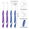 WLLHYF 4 Pcs Tuft Toothbrush Tufted Brush, Interspace Toothbrushes End-Tuft