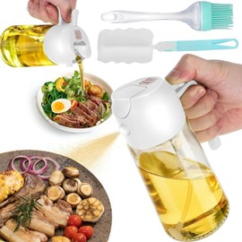 600ml Botella Dispensadora de Aceite para Cocinar Dispensador de Aceite de Oliva Rociador de Aceite Pulverizador de Aceite para Cocina Ensalada Freír Barbacoa Carnes (600ml)