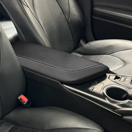 XYHGM Car Center Console Armrest Cover for Camry 2018-2020 2021 2022 2023 Leather Anti-Scratch Central ArmRest Box Lid Seat Cover Protector Cushion Saver Interior Accessories-Carbon Fibre+Black