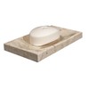 CraftsOfEgypt Beige Marble Soap Dish - Polished and Shiny Marble