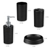 Bath Bliss Hammered Texture 4 Piece Bath Accessory Set in