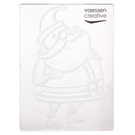 Vaessen Creative Embossing Folder Santa Claus 5.75 x 4.21 inches - Embossing Folder for Card Making, Scrapbooking, Journaling - Reusable - Precise Results - for Embossing and Die-Cutting Machines