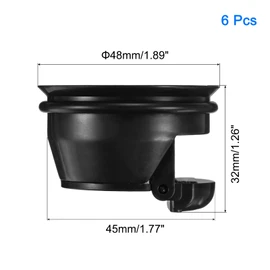 uxcell Floor Drain Anti-Odor Core, Plastic Shower Floor Drain Backflow Preventer Hair Catcher for Kitchen Bathroom Balcony, Black 4Pcs