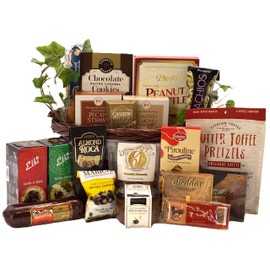 Gift Basket Village: The Grand Gourmet - Deluxe Assortment of Roca, Cheeses, Sweets, Snacks & More