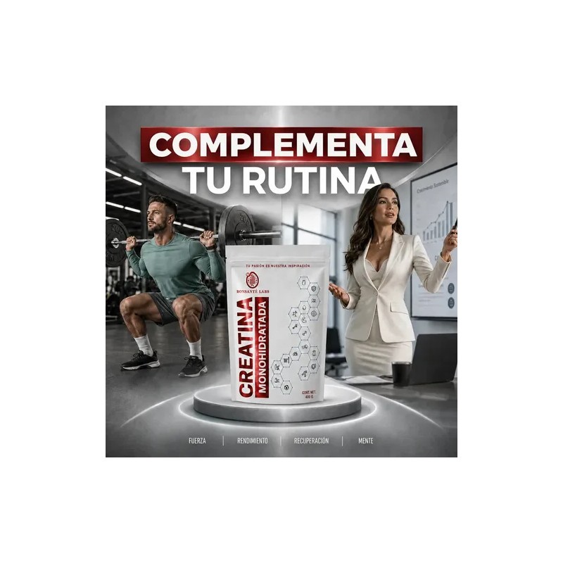 Creatina Monohidratada en Polvo Bonsanté Labs Sin Sabor 400g