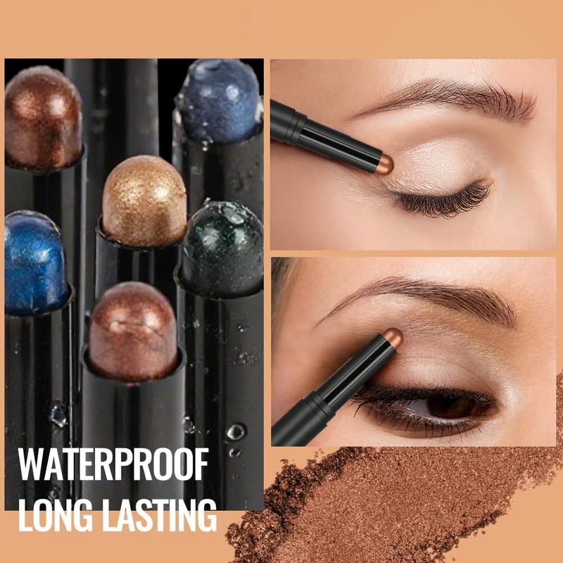 ALIIP Eyeshadow Stick, Creamy Eyeshadow Stick, Eyeshadow Pen, Shimmer Eyeshadow