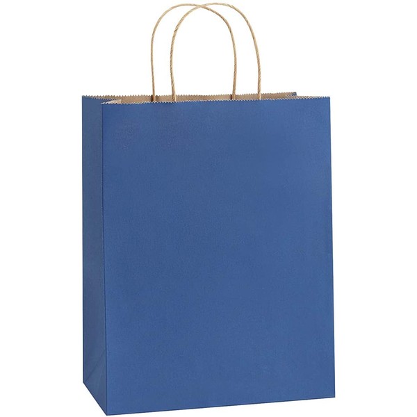 BagDream Navy Blue Gift Bags 8x4.25x10.5 25Pcs Paper Bags, Paper Gift Bags with Handles, Paper Shopping Bags Kraft Bags Party Bags Retail Merchandise Bags