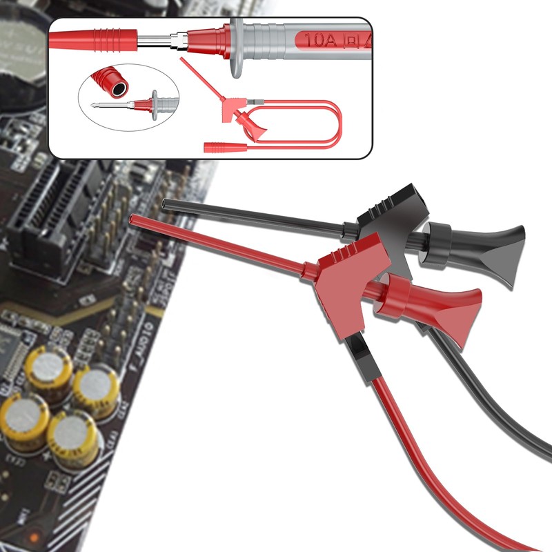 Goupchn Silicone Multimeter Test Leads Kit 25PCS with Replaceable Gold-Plated