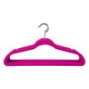 Simplify 25 Pack Slim Velvet Suit Hangers in Fuchsia -