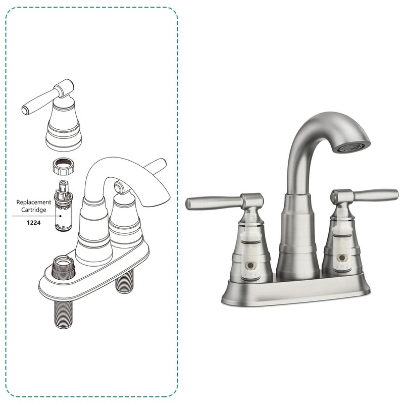 1224 1224B Faucet Cartridge Replacement Kit For Most Double Handle
