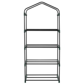 4 Tier Mini Greenhouse - - Plant Growhouse Sturdy Portable Gardening Shelves with Plastic Cover - 62" H x 27" D x 19" W Small Green House Use in Indoor & Outdoor for Plants Flowers