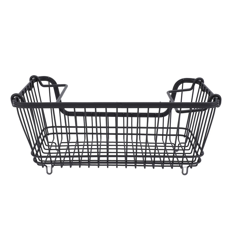 Freezer Basket Stackable Open Front Wire Storage Bin with Foldable