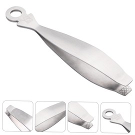 Mikinona 3 Pcs Hair Remover for Face Bone Removal Tweezers Spring Removal Tweezers Tongs for Pig Chicken Hair Stainless Steel