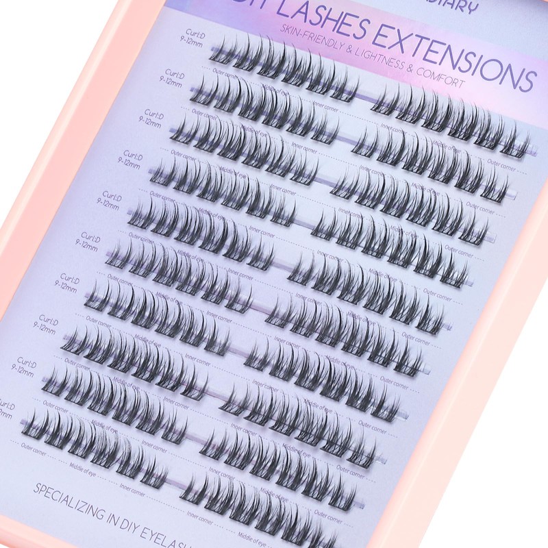 Painting Diary Pack of 120 Individual Eyelashes, 9-12 mm D