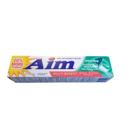 Aim Gel Toothpaste, Whitening, Mint (6 oz)