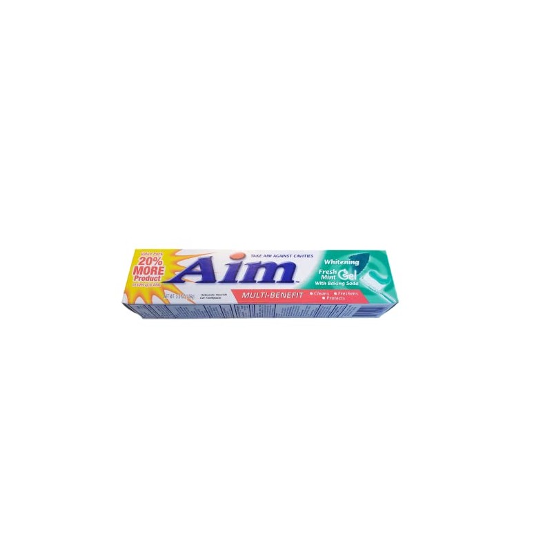 Aim Gel Toothpaste, Whitening, Mint (6 oz)