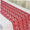 SHOWERORO Dirt Resistant Love Table Runner Washable Reusable Tablecloth for