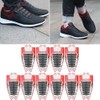 80pcs Silicone Lazy Shoelaces Elastic Black No Tie Shoe Laces