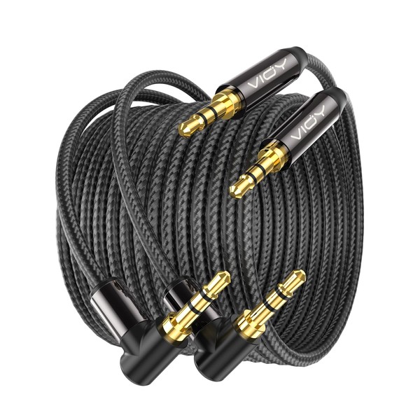 VIOY Aux Cord 10 FT + 10 FT, 3.5 mm