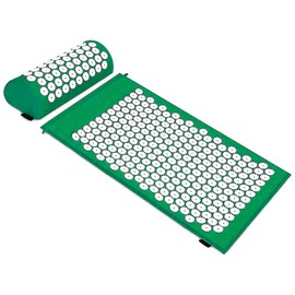 POFET Acupressure mat acupressure set acupressure mat with pillow nail mat flower field mat needle mat/needle stimulation mat needle board (green)