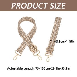 XZSomaloy Wide Shoulder Strap Adjustable Replacement Belt Guitar Style Canvas Bag Straps Handbag Straps Purse Strap Crossbody Bag Straps for Handbag Canvas Crossbody Bag (Beige)