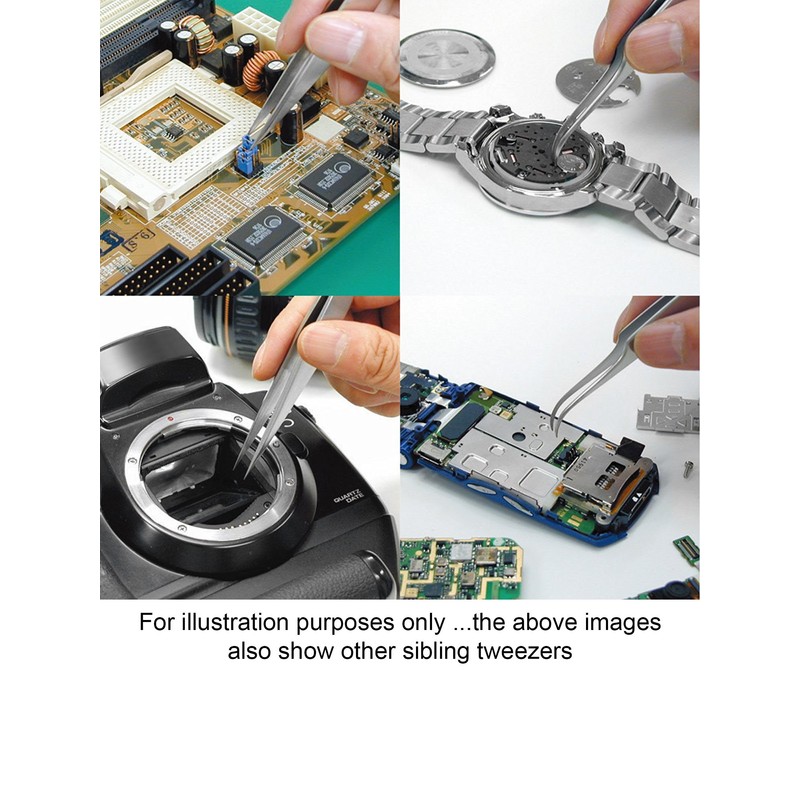 fine tip Stainless Steel Tweezers (Straight Ends), 150mm Long. ENGINEER