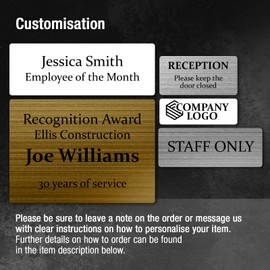 Trophy Plates | Printed Metal Plaque/Sign