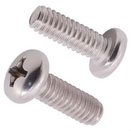 1/4-20 x 5/8 (30 pcs) Pan Head Machine Screws, 304 Stainless Steel (18-8), Phillips Drive, Cross Recessed Pan Head Screws Coarse Thread UNC, ANSI B18.6.3P