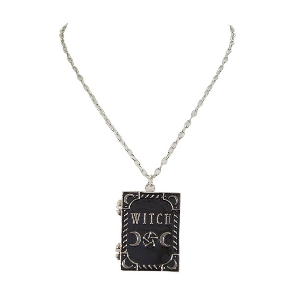 Restyle Gypsy Gothic Dark Magic Witchcraft Witch Book Locket Pendant
