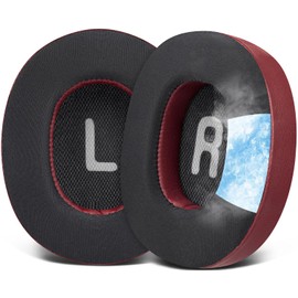 SOULWIT Cooling-Gel Earpads Replacement for JBL Tune 700(700BT)/710(710BT)/720(720BT)/750(750BT,750BTNC)/760(760NC)/770(770NC) Headphones, Ear Pads Cushions with Softer Noise Isolation Foam - Burgundy