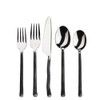 Gourmet Settings - 20-Piece Silverware Set - Montana Collection - Matte/Polished Stainless Steel Flatware Sets - Service For 4 - Kitchen Cutlery Utensils Knife/Fork/Spoons - Dishwasher Safe