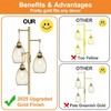 Dimmable Industrial Floor Lamps for Living Room, Gold Tree Standing