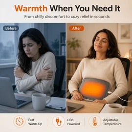 USB Heating Pad for Handbags & Home Use – Adjustable Warmth with Timer for Office, Travel & Everyday Comfort