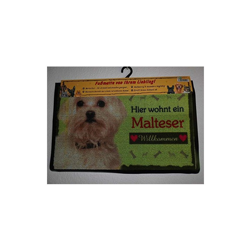 Pfronten Doormat Maltese (35), Doormat Door Mat, Weatherproof Dog