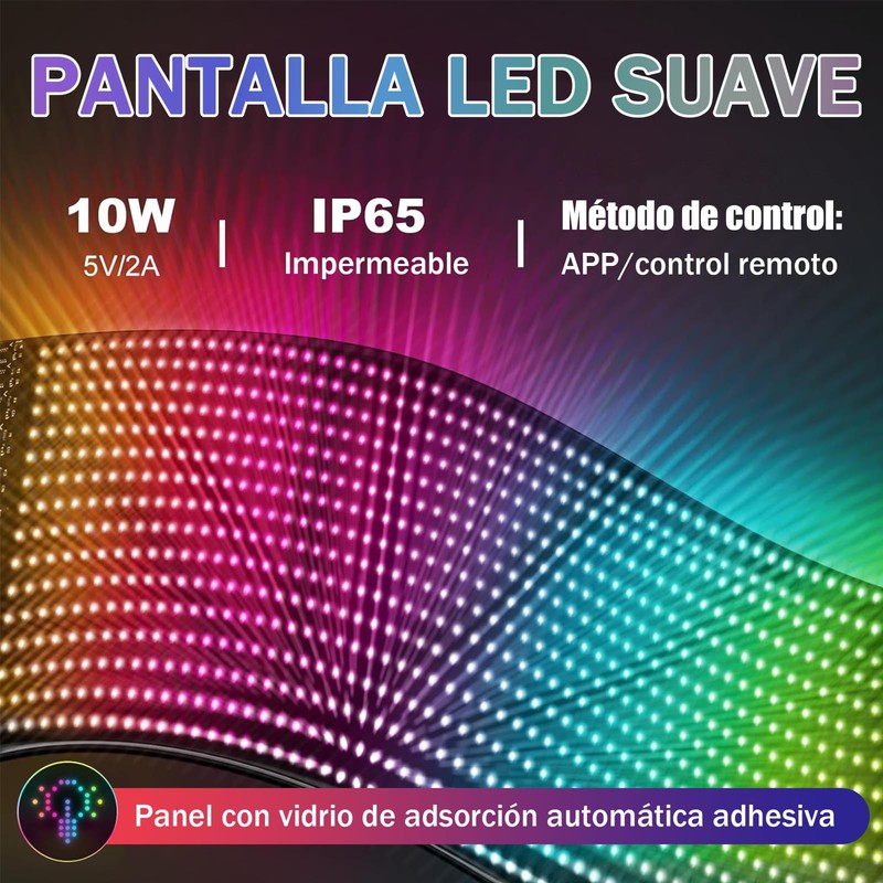 Ojos Led Para Carro,Pantalla Led Flexible Para Auto,Visualización LED Programable,Texto