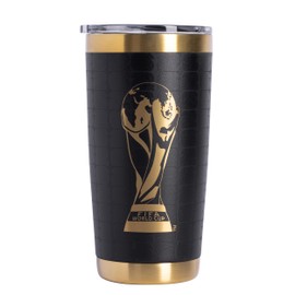 NORDAY | Termos para Café Tumbler 20 oz FIFA World Cup 2026 Black & Gold | Vaso Térmico Acero Inoxidable 600 ml | Tapa Antiderrame | Frío 24h Caliente