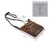 Cochoa Small Women Real Leather Crossbody Triple Zip Vintage Sling