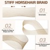 sourcing map 25 Yards 2 Inch Stiff Horsehair Braid, Wide